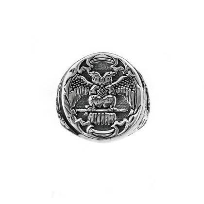 Sterling Silver Freemason Double Eagle Ring | Belcho USA