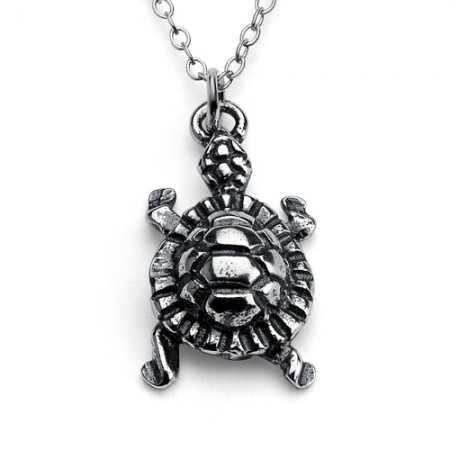 925 Sterling Silver Turtle Charm Pendant & Necklace | Belcho USA